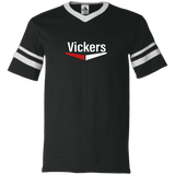 Vickers White 360 V-Neck Sleeve Stripe Jersey