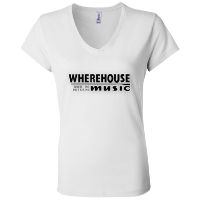 Wherehouse Music B6005 Ladies' Jersey V-Neck T-Shirt