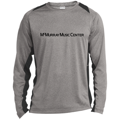 McMurray Music  Long Sleeve Heather Colorblock Poly T-Shirt