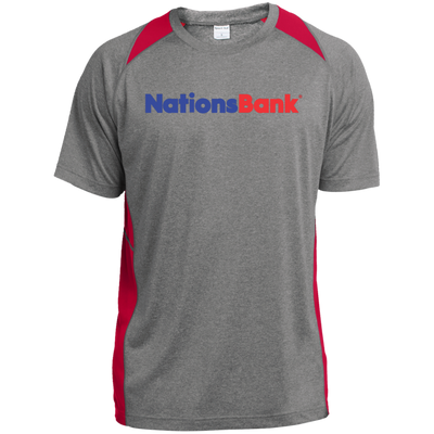 Nations Bank ST361 Heather Colorblock Poly T-Shirt