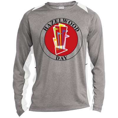 Hazelwood Day ST361LS Long Sleeve Heather Colorblock Poly T-Shirt