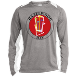 Hazelwood Day ST361LS Long Sleeve Heather Colorblock Poly T-Shirt