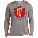 Hazelwood Day ST361LS Long Sleeve Heather Colorblock Poly T-Shirt