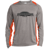 Checkerdome Black ST361LS Long Sleeve Heather Colorblock Poly T-Shirt