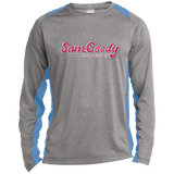 Sam Goody ST361LS Long Sleeve Heather Colorblock Poly T-Shirt