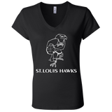 St. Louis Hawks White B6005 Ladies' Jersey V-Neck T-Shirt