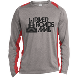 River Roads Mall ST361LS Long Sleeve Heather Colorblock Poly T-Shirt