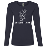 St. Louis Hawks White 884L Ladies' Lightweight LS T-Shirt