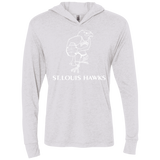 St. Louis Hawks White NL6021 Unisex Triblend LS Hooded T-Shirt