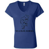 St. Louis Hawks Black B6005 Ladies' Jersey V-Neck T-Shirt