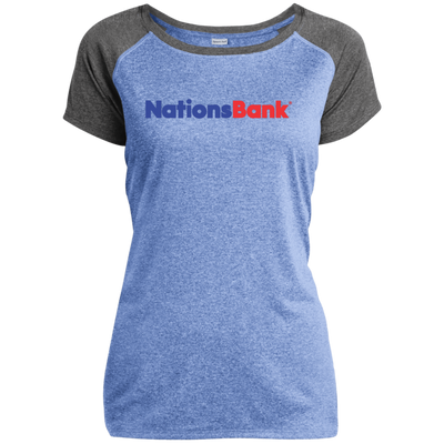 Nations Bank LST362 Ladies Heather on Heather Performance T-Shirt