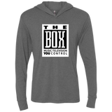 The Box White NL6021 Unisex Triblend LS Hooded T-Shirt