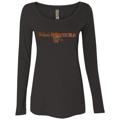 St. Louis Bombers NL6731 Ladies' Triblend LS Scoop