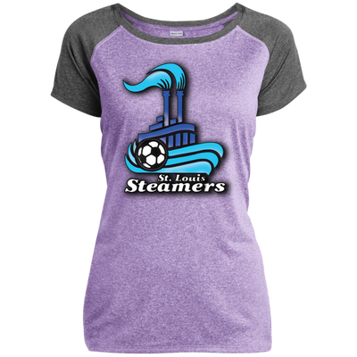 St. Louis Steamers White LST362 Ladies Heather on Heather Performance T-Shirt