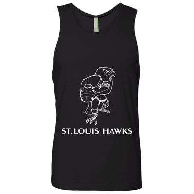 St. Louis Hawks White NL3633 Men's Cotton Tank