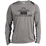 Famous Barr ST361LS Long Sleeve Heather Colorblock Poly T-Shirt