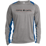 Coffee Cartel ST361LS Long Sleeve Heather Colorblock Poly T-Shirt