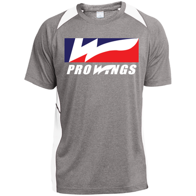 Pro Wings Heather Colorblock Poly T-Shirt