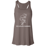 St. Louis Hawks White B8800 Flowy Racerback Tank