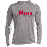 Mars Music ST361LS Long Sleeve Heather Colorblock Poly T-Shirt