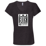 The Box White B6005 Ladies' Jersey V-Neck T-Shirt