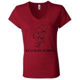 St. Louis Hawks Black B6005 Ladies' Jersey V-Neck T-Shirt