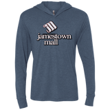 Jamestown Mall White NL6021 Unisex Triblend LS Hooded T-Shirt