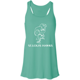 St. Louis Hawks White B8800 Flowy Racerback Tank