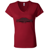 Checkerdome Black B6005 Ladies' Jersey V-Neck T-Shirt