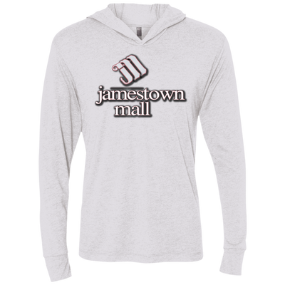 Jamestown Mall White NL6021 Unisex Triblend LS Hooded T-Shirt