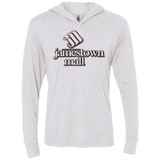 Jamestown Mall White NL6021 Unisex Triblend LS Hooded T-Shirt