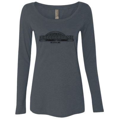 Checkerdome Black NL6731 Ladies' Triblend LS Scoop