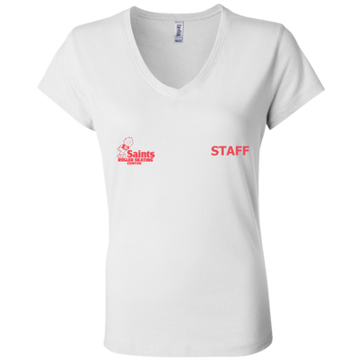 Saints Staff B6005 Ladies' Jersey V-Neck T-Shirt