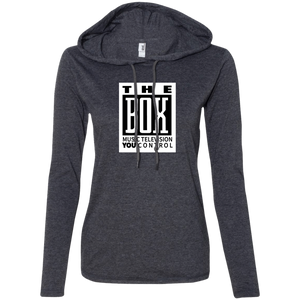 The Box White 887L Ladies' LS T-Shirt Hoodie