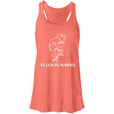 St. Louis Hawks White B8800 Flowy Racerback Tank