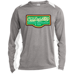 Casa Gallardo ST361LS Long Sleeve Heather Colorblock Poly T-Shirt