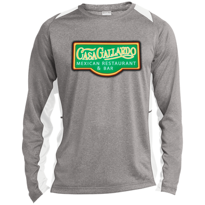 Casa Gallardo ST361LS Long Sleeve Heather Colorblock Poly T-Shirt