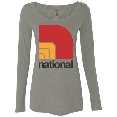 National NL6731 Ladies' Triblend LS Scoop