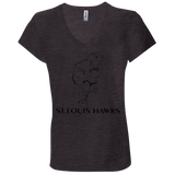 St. Louis Hawks Black B6005 Ladies' Jersey V-Neck T-Shirt