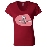 Jamestown Mall Red B6005 Ladies' Jersey V-Neck T-Shirt