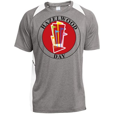 Hazelwood Day ST361 Heather Colorblock Poly T-Shirt