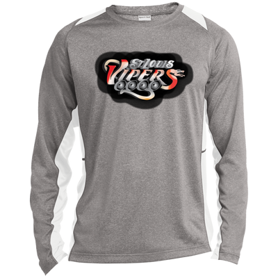 St. Louis Vipers ST361LS Long Sleeve Heather Colorblock Poly T-Shirt