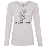 St. Louis Hawks Black 884L Ladies' Lightweight LS T-Shirt