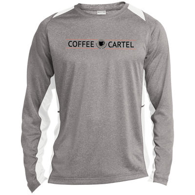 Coffee Cartel ST361LS Long Sleeve Heather Colorblock Poly T-Shirt