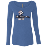 Jamestown Mall White NL6731 Ladies' Triblend LS Scoop