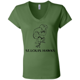 St. Louis Hawks Black B6005 Ladies' Jersey V-Neck T-Shirt