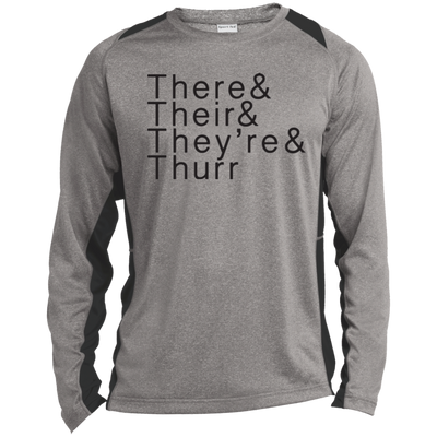 There Their Thurr ST361LS Long Sleeve Heather Colorblock Poly T-Shirt