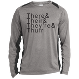 There Their Thurr ST361LS Long Sleeve Heather Colorblock Poly T-Shirt