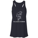 St. Louis Hawks White B8800 Flowy Racerback Tank