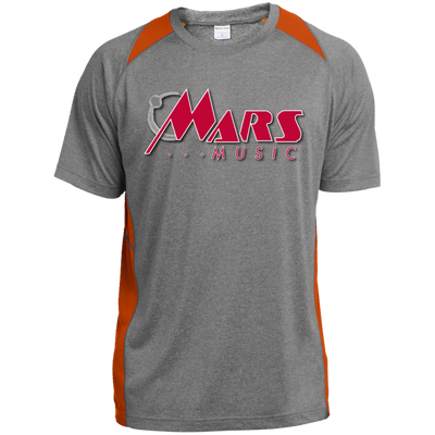 Mars Music ST361 Heather Colorblock Poly T-Shirt